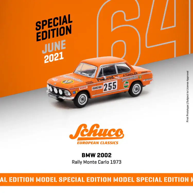 Tarmac Works x Schuco BMW 2002 Rally Monte Carlo 1973Schuco Special Edition - Image 4